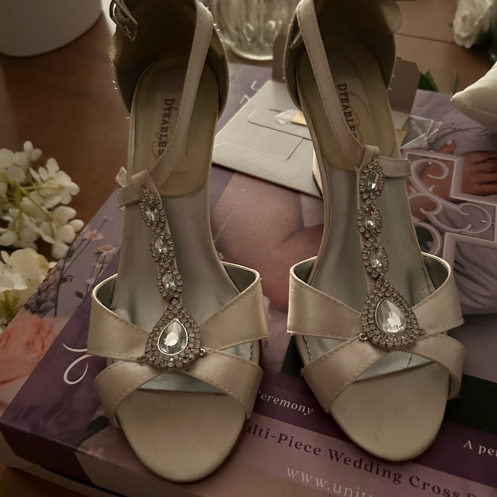 Beautiful shoes worn for a few hours for wedding.  In perfect condition.
